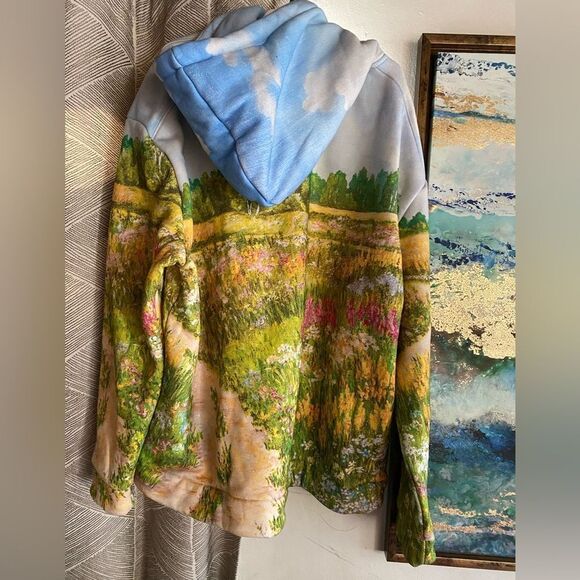 YTG Yitai Landscape Hoodie Sweatshirt Sz 2XL Floral Art Wear Nature Outdoor - Picture 2 of 13